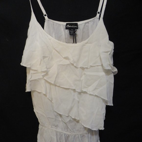 SEDUCTIONS white spaghetti strap top, medium, BNWT